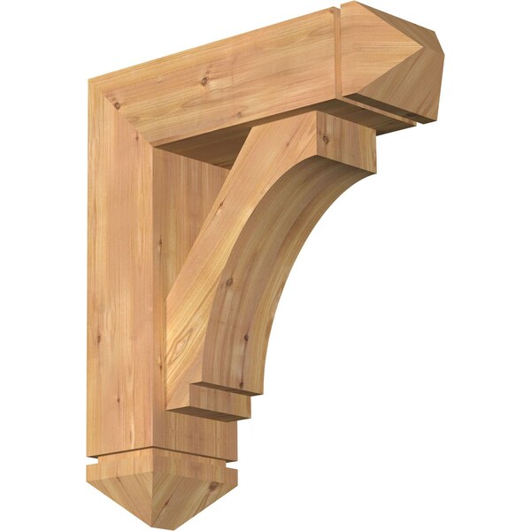 Ekena Millwork Imperial Arts and Crafts Smooth Bracket w/ Offset Brace, Western Red Cedar, 7 1/2"W x 24"D x 28"H BKT0806X24X28IMP03SWR - main